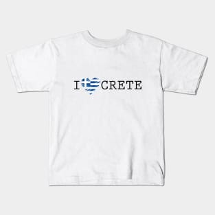 I Love Crete Greek Flag Kids T-Shirt